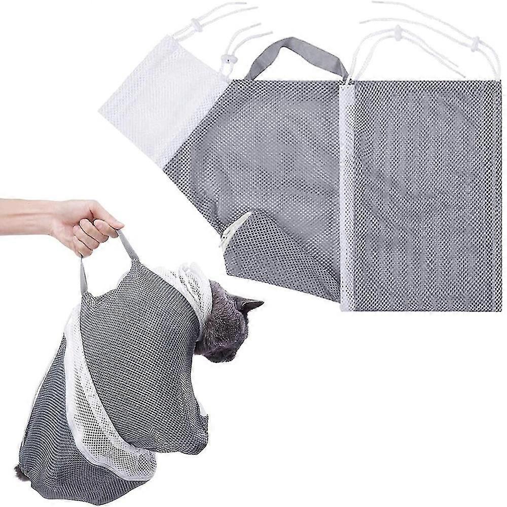 Cat Bathing Bag Cat Shower Net Bag, Anti-bite Anti-scratch Adjustable Breathable Grooming Bag For Pet Bathing