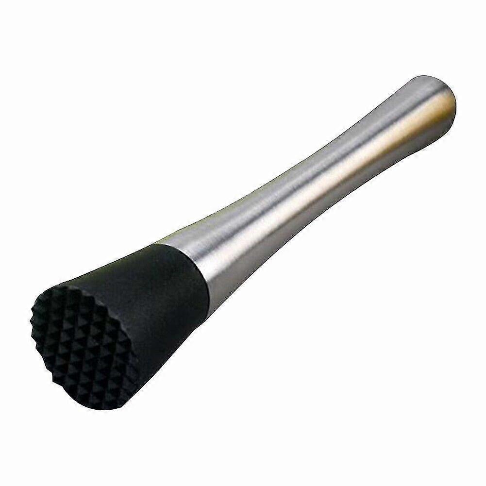 Mixing Sticks Home Kitchen Lightweight Muddler Crushed Multipurpose Bar(black+silver)(1pcs)