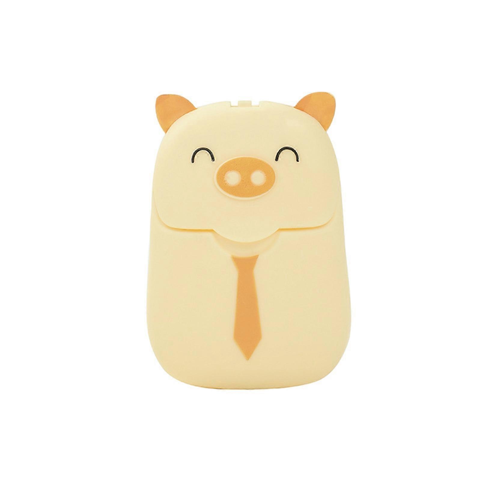 Soap Sheet Disposable Lovely Cartoon Box Water Soluble Foaming Hand Washing Bath Scented Paper Travel Accessories KAESI