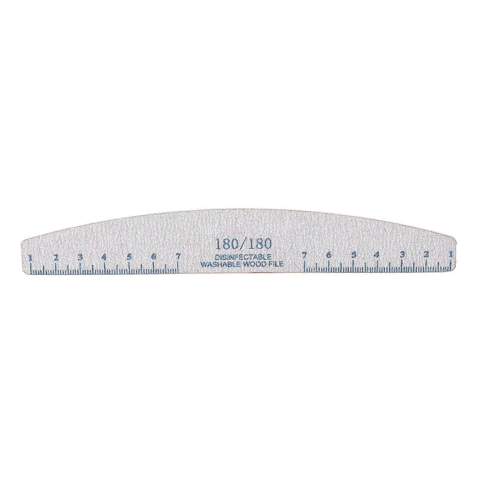 50PCS 180/180 Grit Nail File Reusable Washable Professional Nail Care Tools for Manicure Pedicure