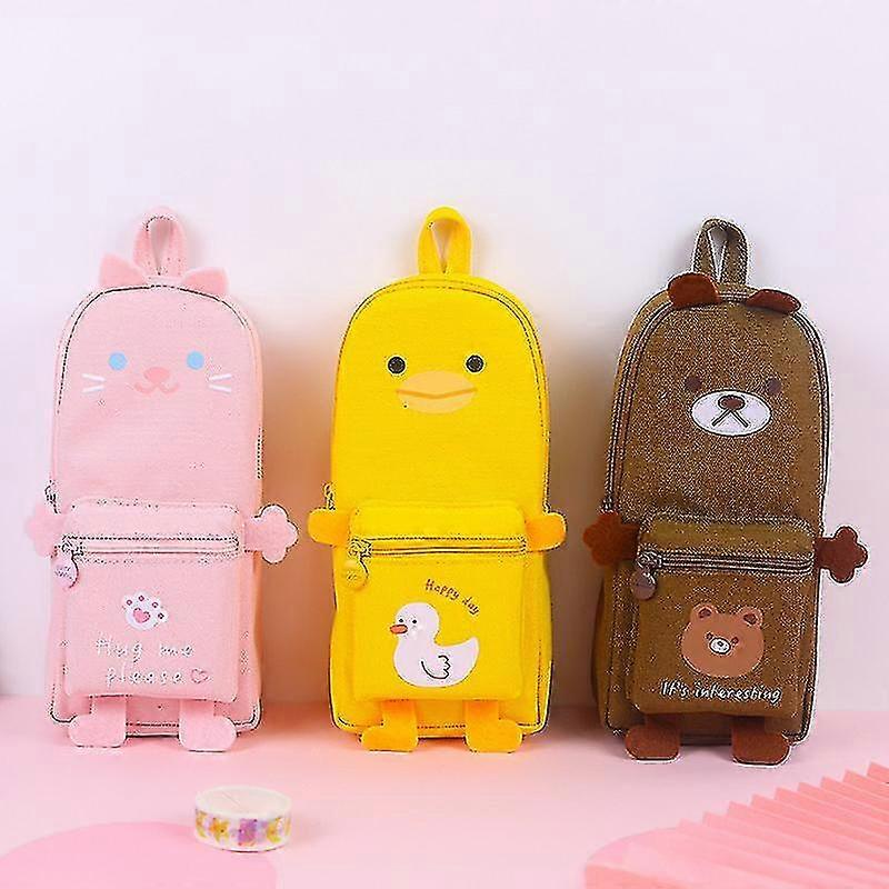 Pencil Case Large Capacity Stationery Case Student Multifunctional Simple Canvas Cute Bag High Quality