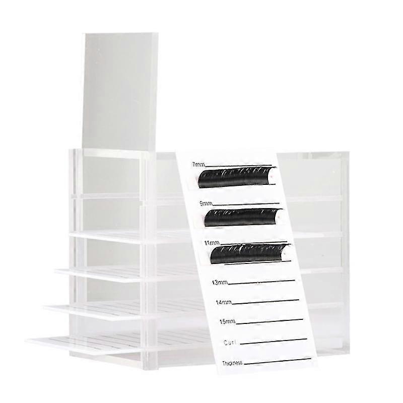 EVAGO Eyelashes Storage Box 5 Layers Acrylic Pallet Holder Individual Extension Lash Plate