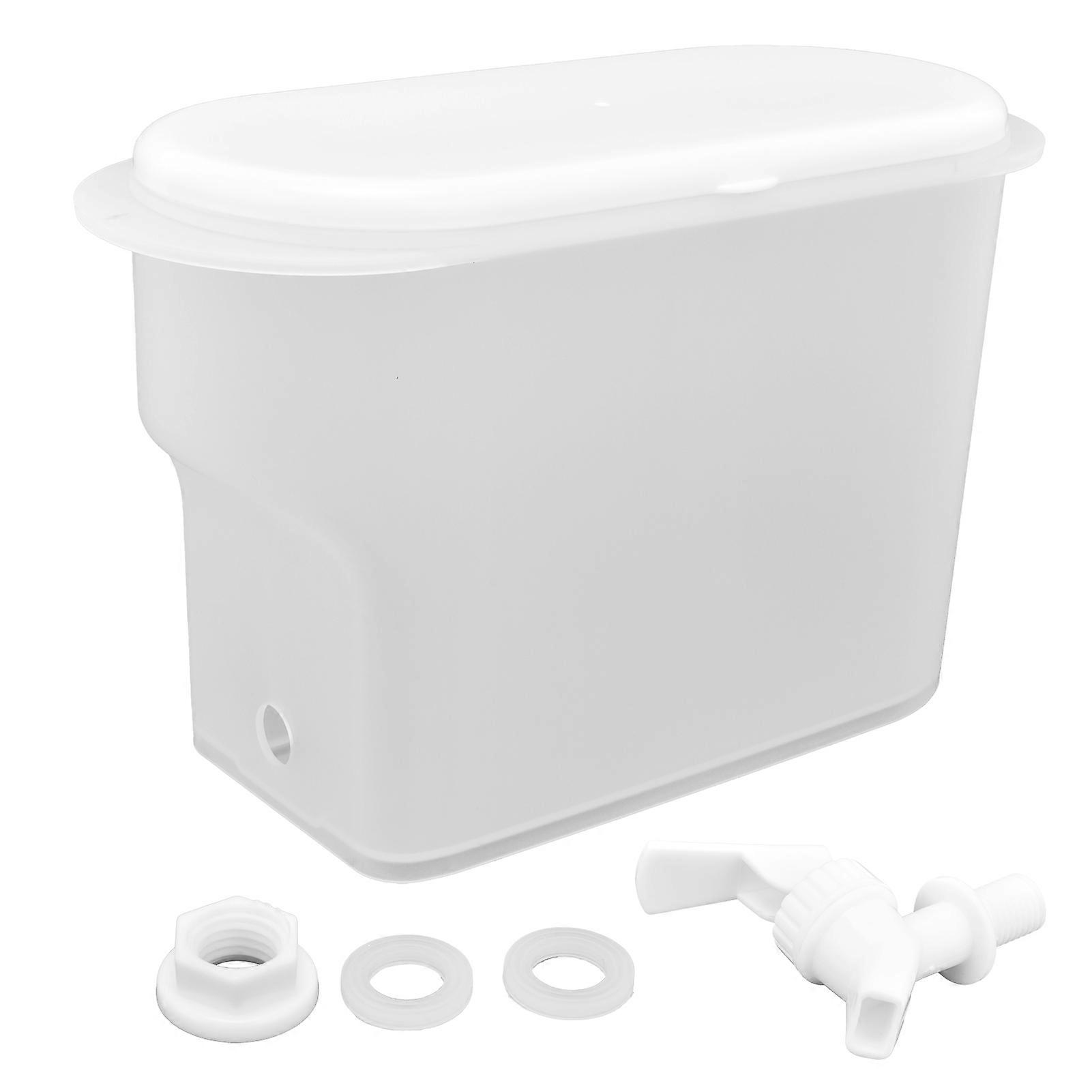 3.5L Water Container White Household Durable Large Capacity Reusable Water Cooler Jug with Faucet