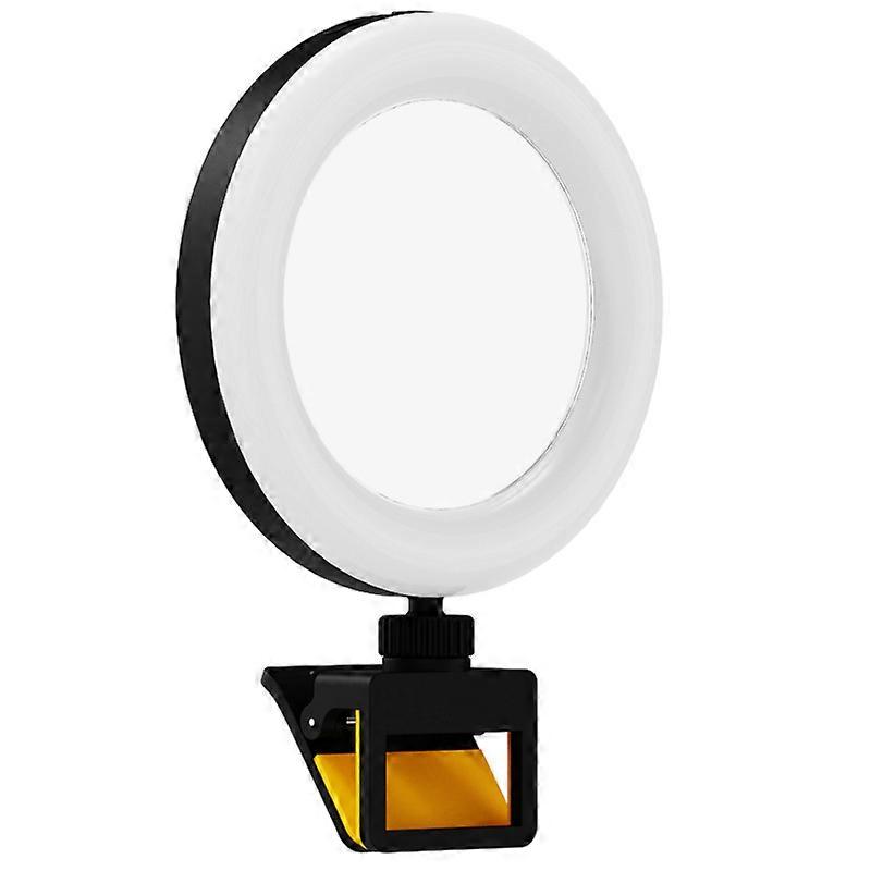 Round Fill Light With Mirror Makeup Light Phone Self Shot Fill Light Beauty Light Portable Light Live Broadcast Make-Up Mirror