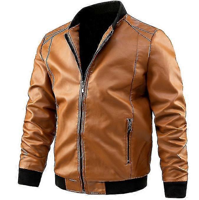 Herren Leder Biker Herbst Casual