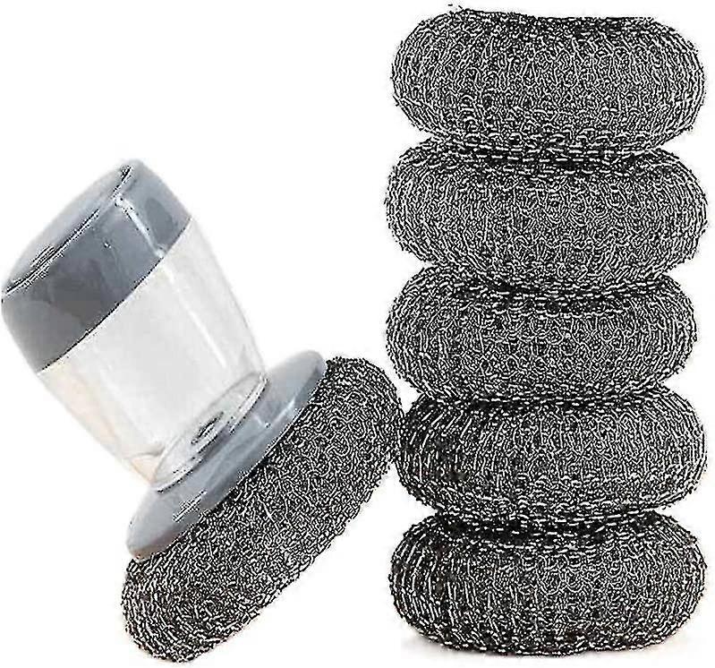 Kitchen Soap Dispensing Palm Brush. Multifunctional Cleaning Brush