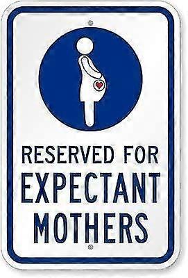 Reservado para Gestantes (com Gráfico) Decoração de Parede de Sinal 8x12 polegadas OU 12x16 polegadas Modo de Sinal de Estanho 