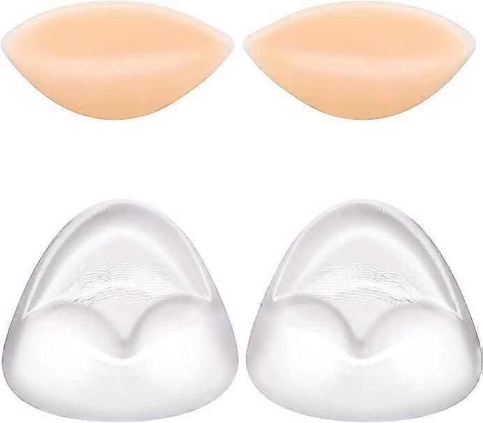 2 Pairs Bra Pads, Push-up Silicone Bra Pads Bra Inserts for Swimwear Bikini Sports