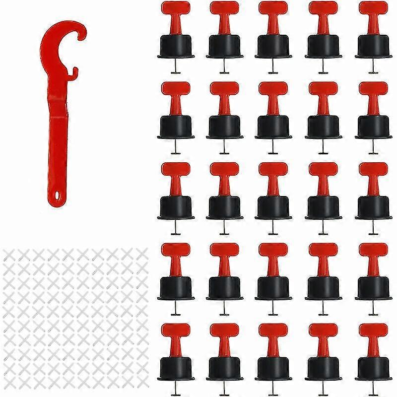 126pcs Flat Ceramic Tile Leveling System Floor Wall Construction Tools Tile Leveling System Kit For Floor Tile