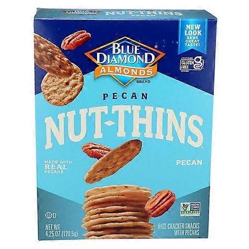 Blue Diamond Pecan Nut-Thins Rice Cracker Snacks with Pecans ,4.25 Oz