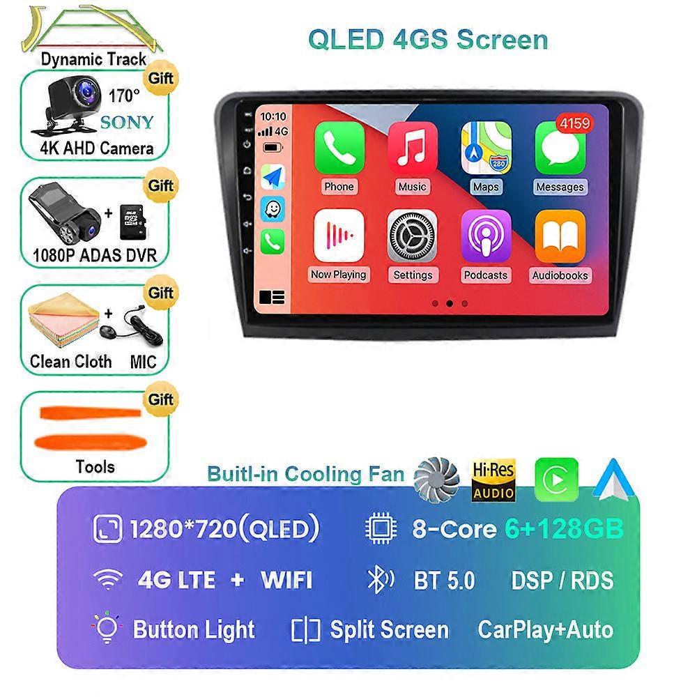 Android 13 QLED Bildschirm AutoRadio Für Skoda Superb B6 2008-2015 Navigation GPS Auto Intelligente System Multimedia Carplay DSP 2Din