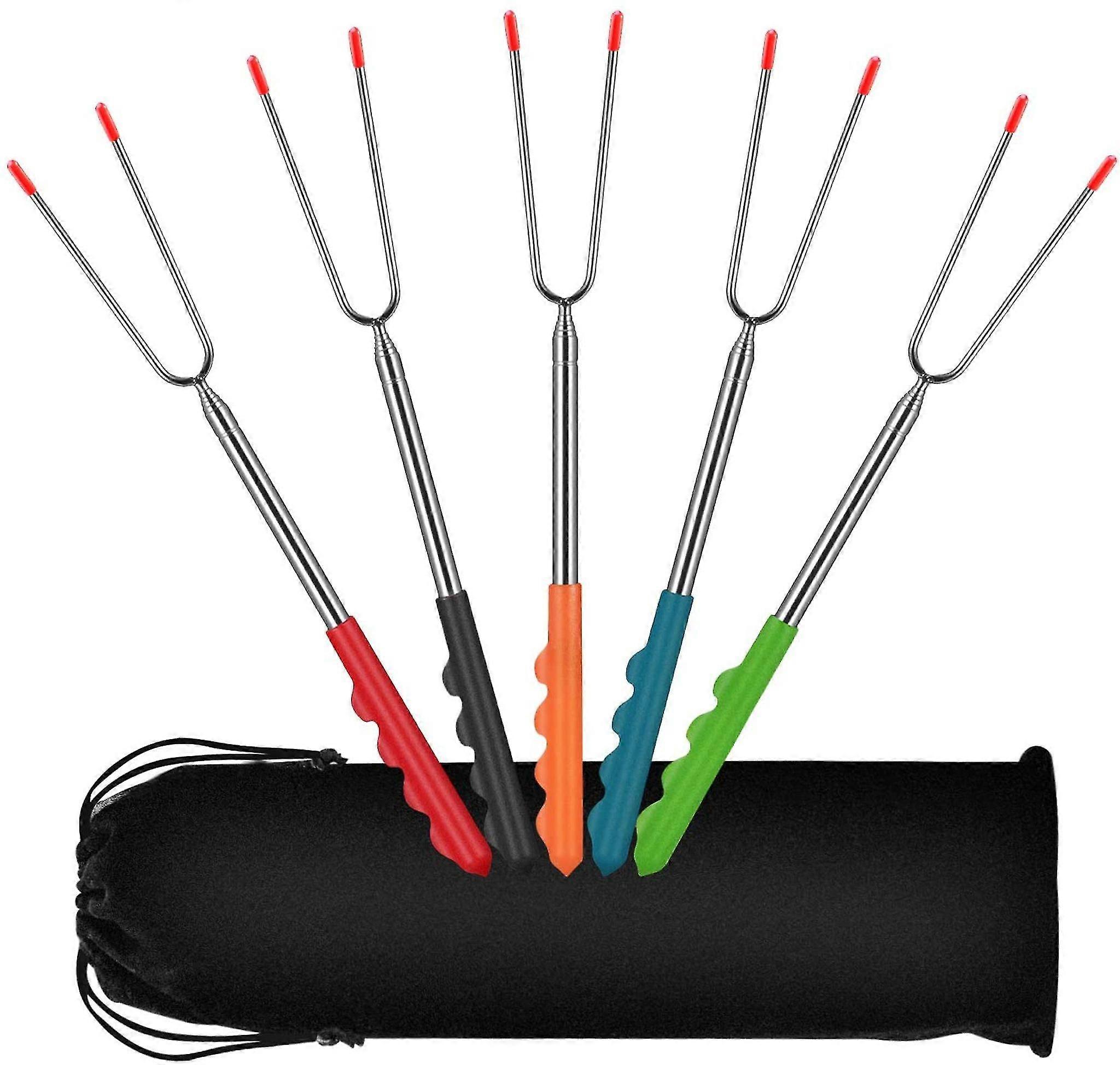 Barbecue Fork Telescopic Barbecue Fork, Used For Barbecue, Camping, Marshmallow, Campfire