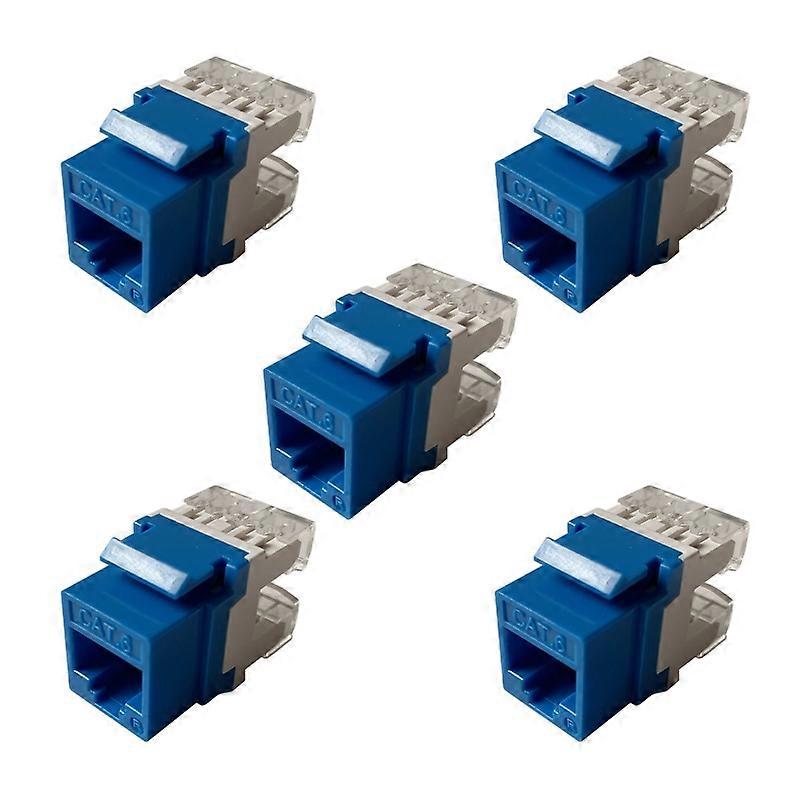5-Pack CAT6 RJ45 Insert Keystone LAN Coupler Plug T568A/B Network Module Slot