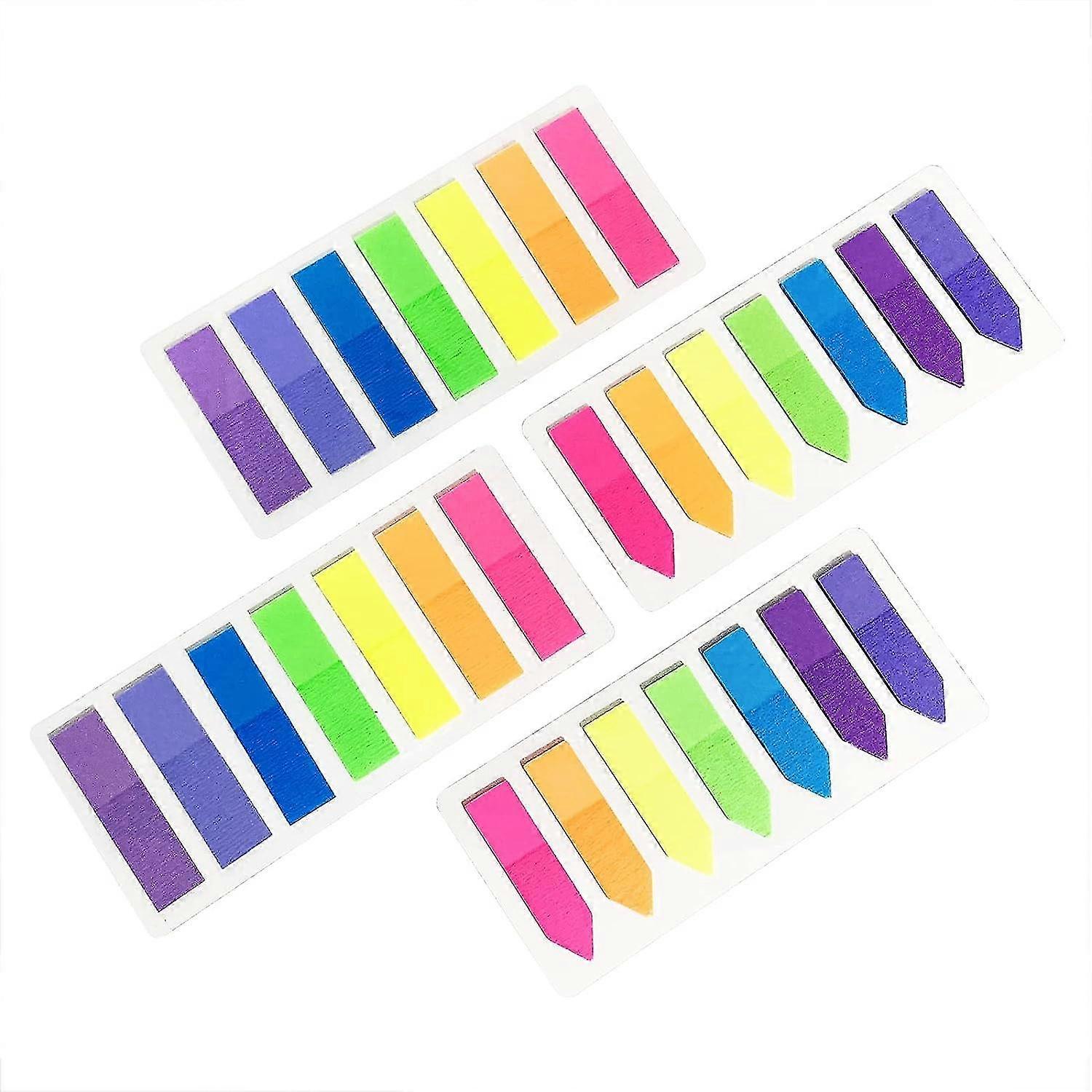 Page Markers Colored Sticky Tabs 4 Sets, Translucent Flags For Page Marking, Fluorescent Index Tab Stickers For Notebooks, Small Sticky Notes Flags 7