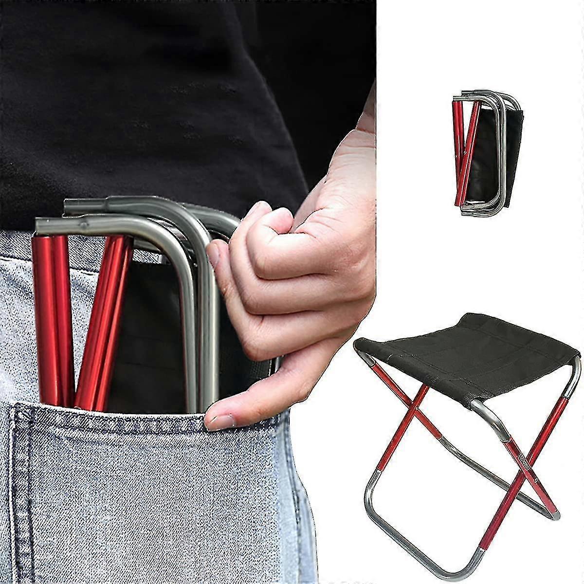 Outdoor Collapsible Camping Folding Stool Mini Slacker Chairs Seat