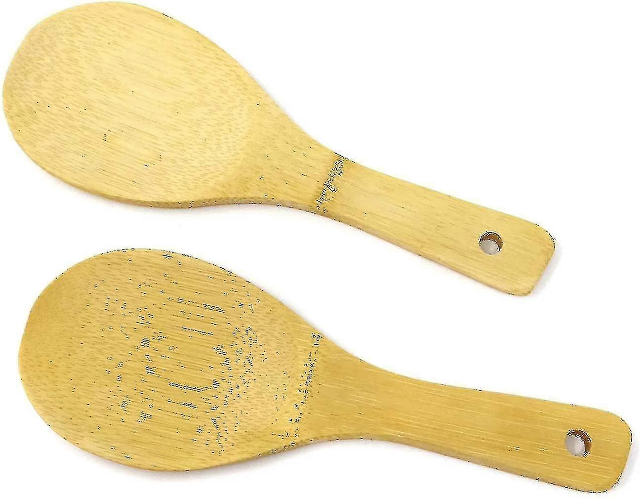 2pcs bambus ris scoops padler for kjøkken (20cm)