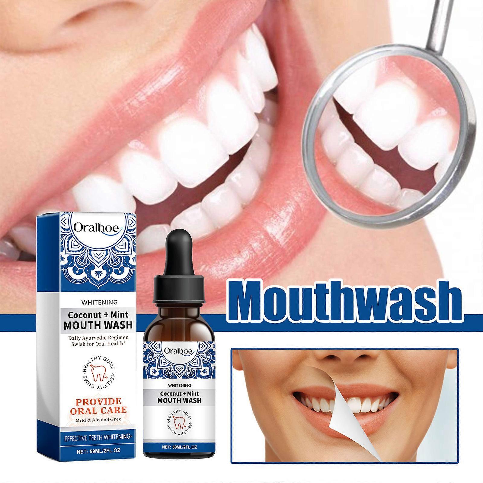 Concentrated Mouthwash, Fluoride-Free Mint Mouthwash with Natural Essential Oils,Aids in Fresh Breath, Easy to Carry
