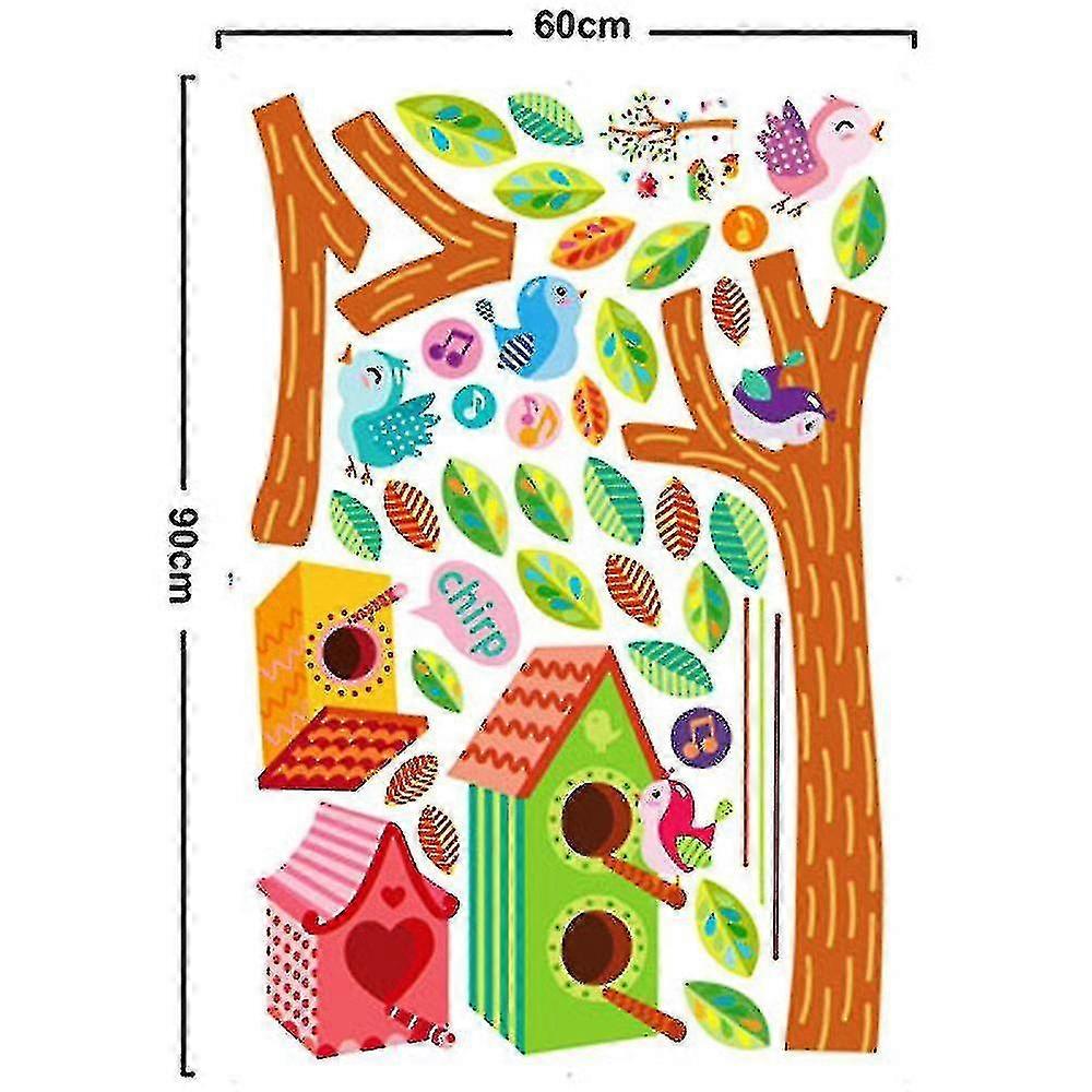 Bird Nest On Tree Wall Decal Sticker