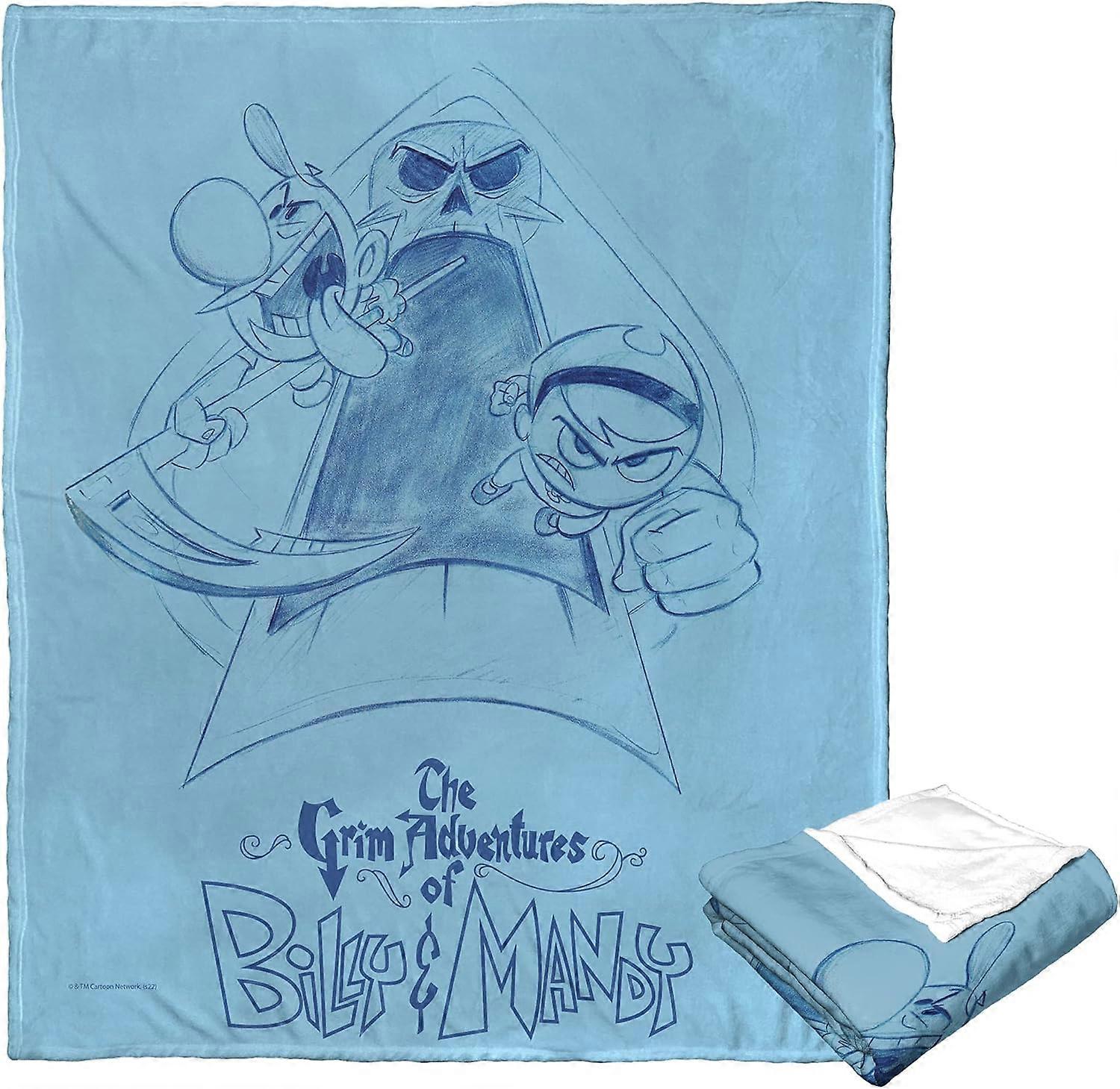 Cobertor de Toque de Seda Billy and Mandy, Amigos com a Morte