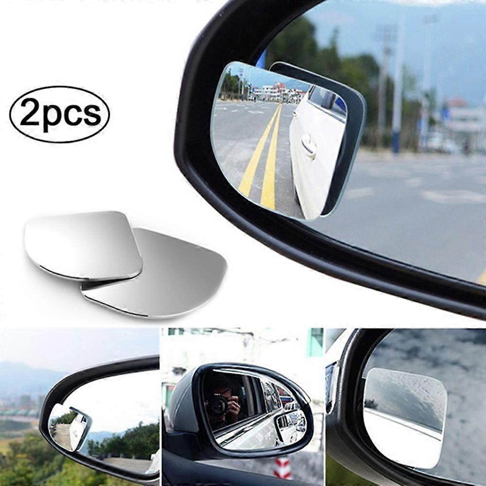 2Pcs Universal Car-styling Blind Spot Mirror Car Auto Wide Angle Side Rearview Adjustable 360 Rotation Sector Shape ExteriorPart