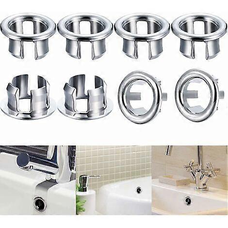 9 stk vask overløbsring, rund hul vask trim til badeværelse køkken håndvask afløbsprop dæksler