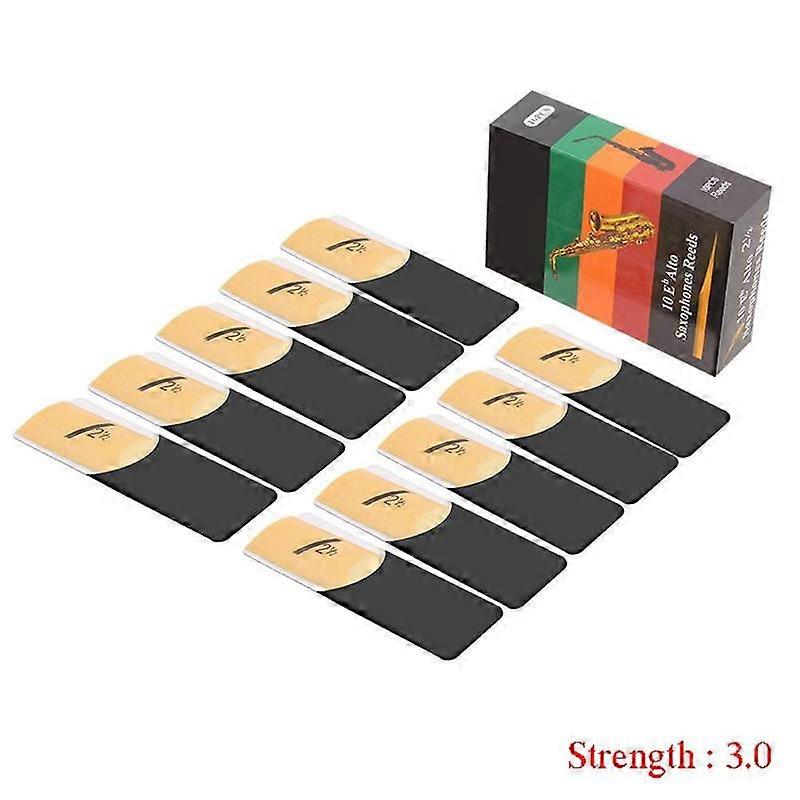10pcs Alto Saxophone Reeds Strength 1.5 2.0 2.5 3.0 3.5 4.0 Eb Tone Sax Instrument Reed Drop shipping
