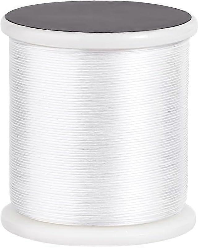 DIY 55 Yards 0.16mm White Beading String Nylon Bracelet Beading Thread Seed Bead Thread Braided String for Leather Stitching Beading Friendship Bracel