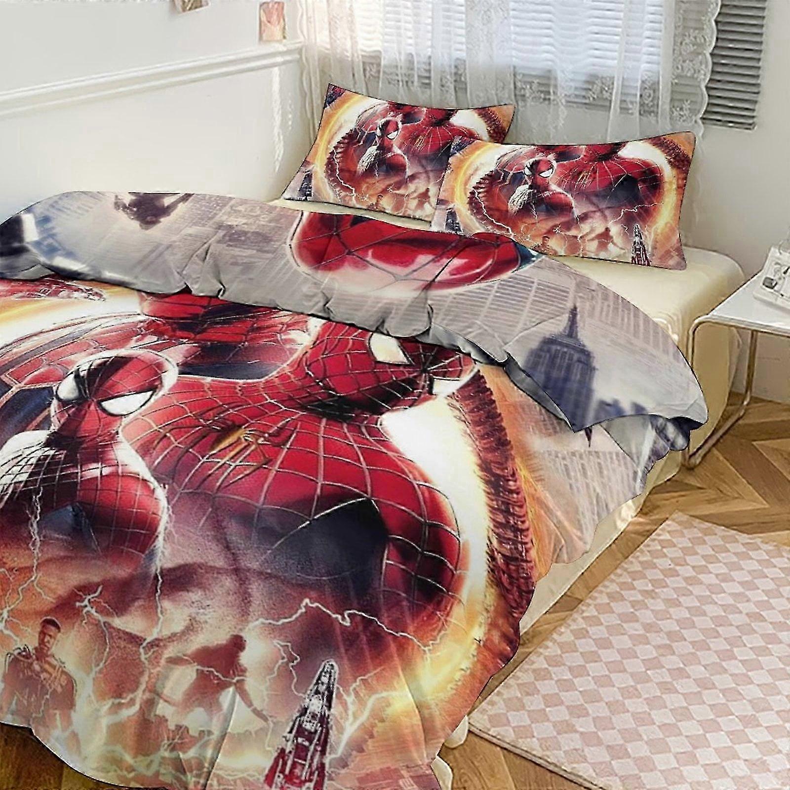 o1656 Lençóis Spidean Bedding Se para Crianças Homens Mulheres Twin Size3s Capa de Edredom e Fronhas- (1 Capa de Edredom e 2 Fronhas) Lençóis fg