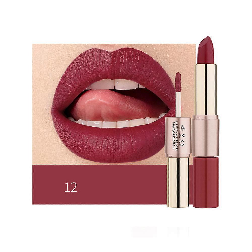 Double-ended Lip Gloss Longlasting Moisturization Makeup Color-preserving Nonstick Waterproof Lipgloss Matt Color Lipsticks Liquid