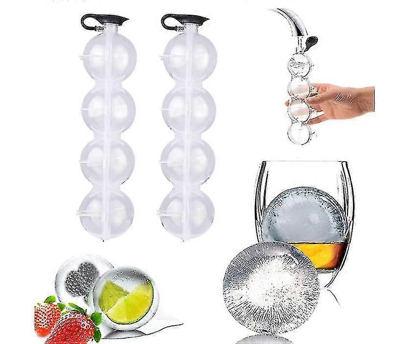 4 Hole Ice Cube Ball Maker,sphere Large Tray Whiskey Diy Mould