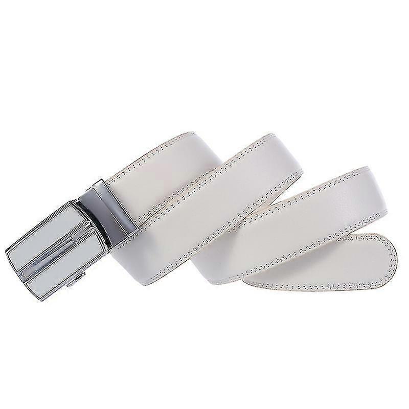 Daequan High Quality Leather Mens White Designer Belt Man Luxury Belts Alloy Buckle Belts