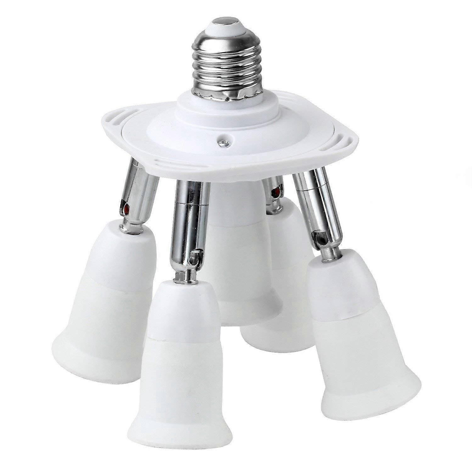 5 in 1 E27 Socket Splitter Adapter Socket Adapter Splitter Socket Adapter Converter Holder For E27 LED Bulbs