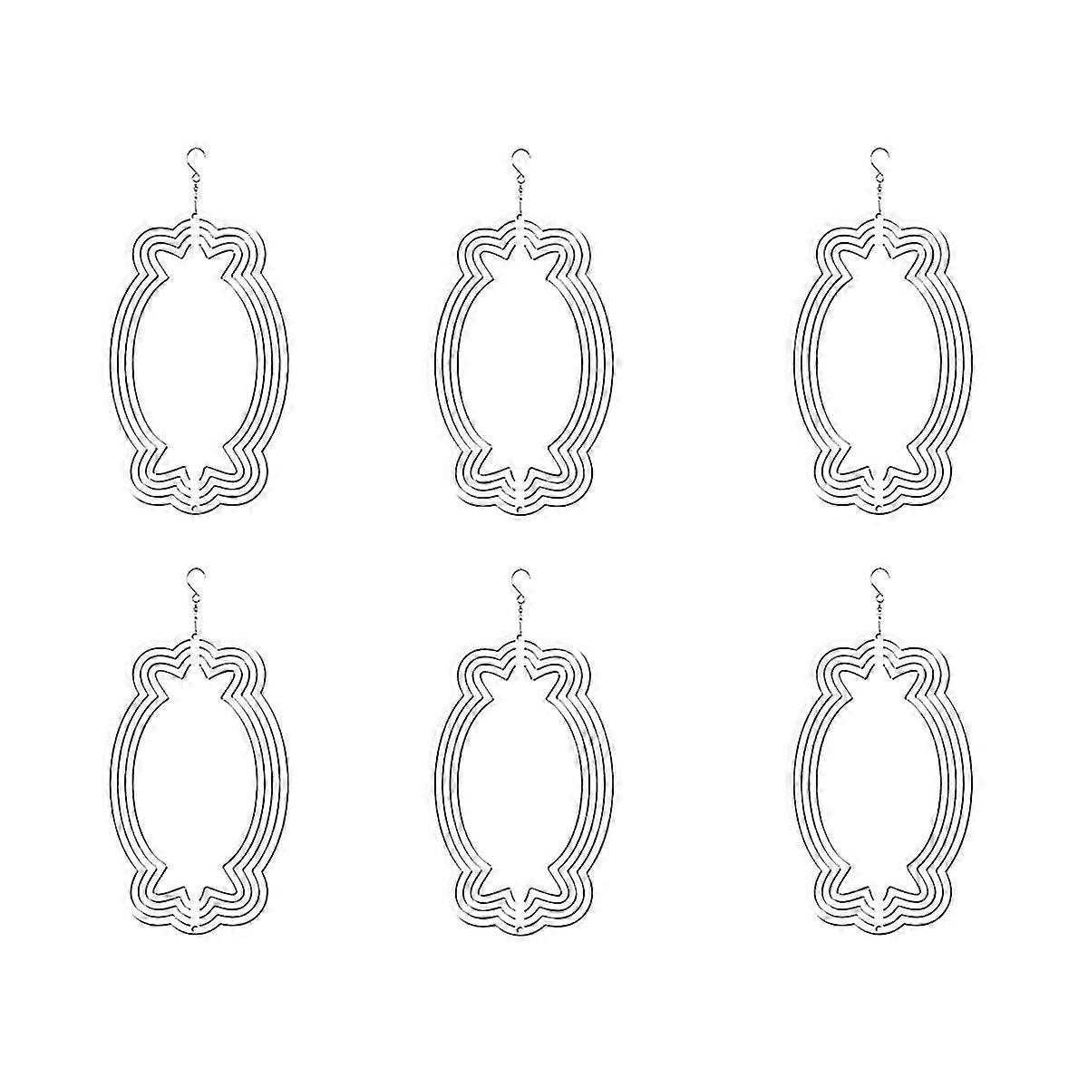 6pack 10inch Sublimation Wind Spinners Blanks Hanging Wind Spinners Christmas Gift For Christmas Ca