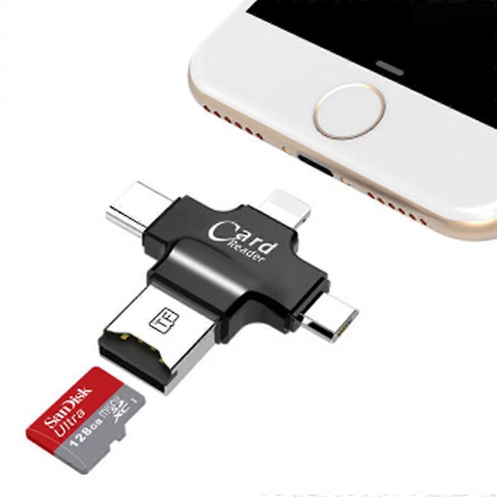4 In 1 External Card Reader Usb Micro Sd And Tf Card Reader Adapter