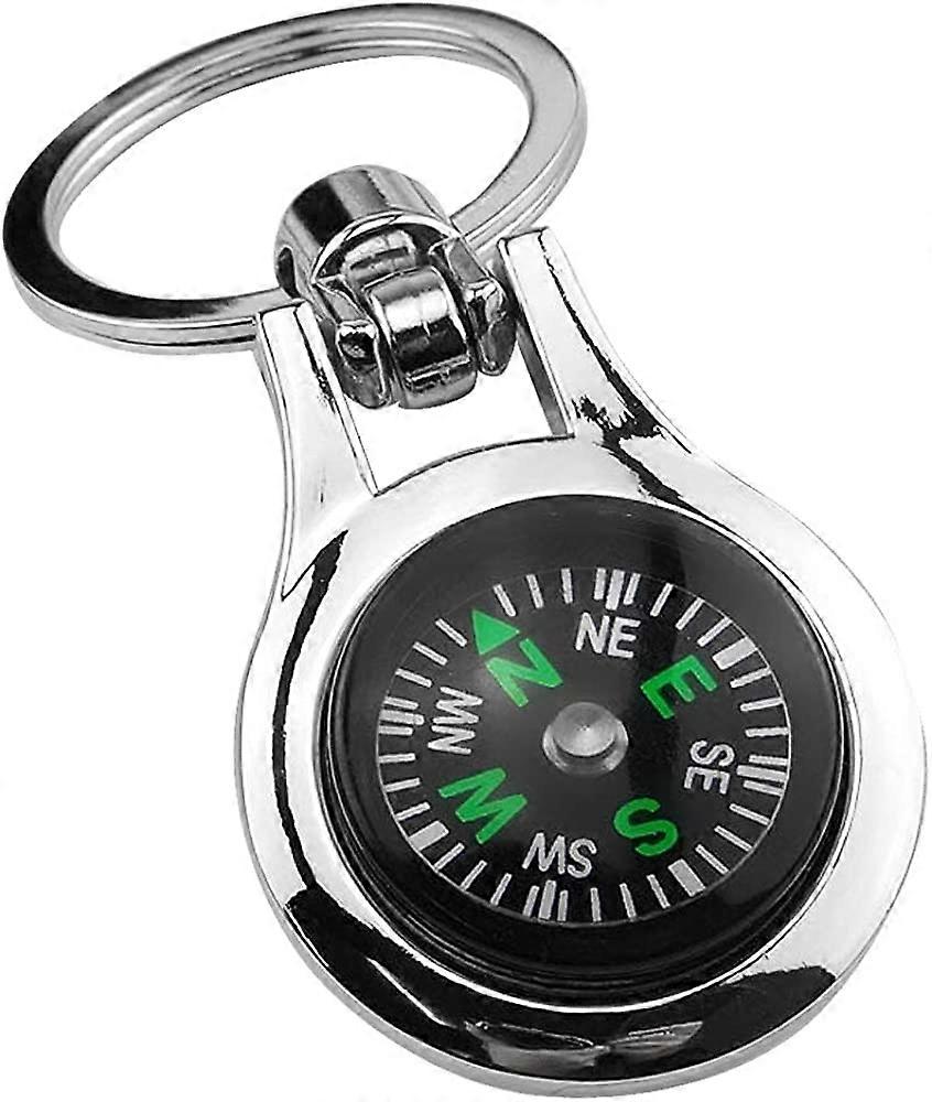 Z21-B Big Compass Charm Pendant Keychain Key Ring
