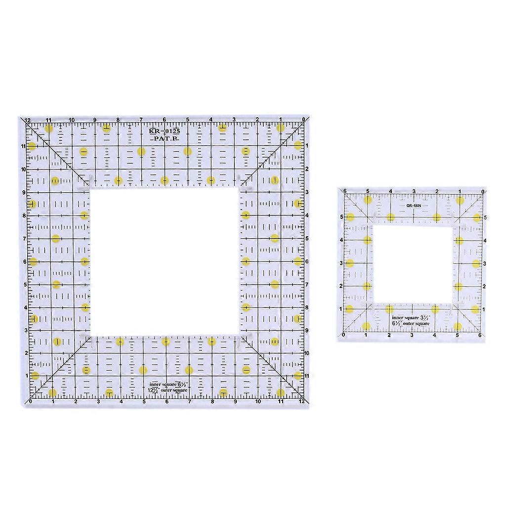 Square Patchwork Ruler DIY Sewing Clothing Cutting Tool Acrylic Anti-Skid Ruler