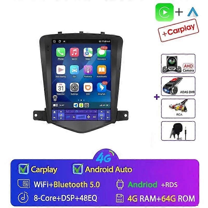 2Din For Chevrolet Cruze 2008-2014 Android 13 Car Stereo Radio Multimedia Video Player Navigation GPS Head Unit Carplay 8G 256G