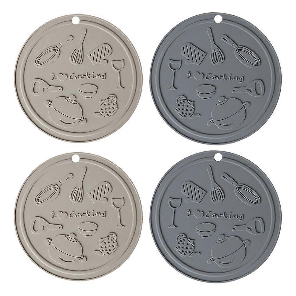 4Pcs Portable Silicone Pot Pads Simple Teacup Cushions for Home Table Decor