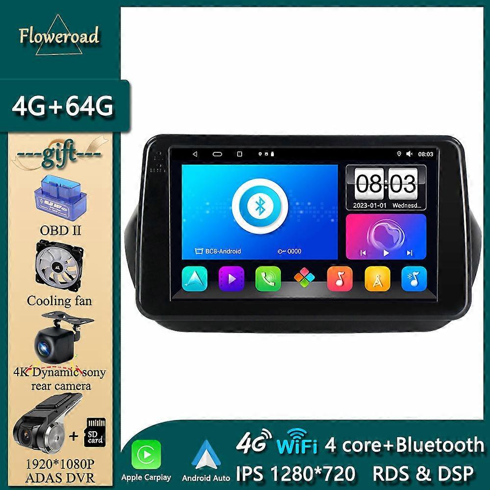 9inch Carplay 4G For Fiat Fiorino Qubo 2008 -2017 Car Radio Autoradio Multimedia Player Android 12 Navigation GPS Stereo Monitor