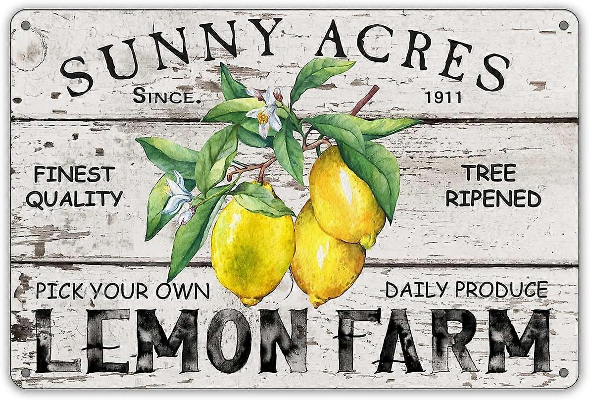 面白いレモンファームメタルブリキサイン壁の装飾家の装飾ギフトのためのヴィンテージサイン