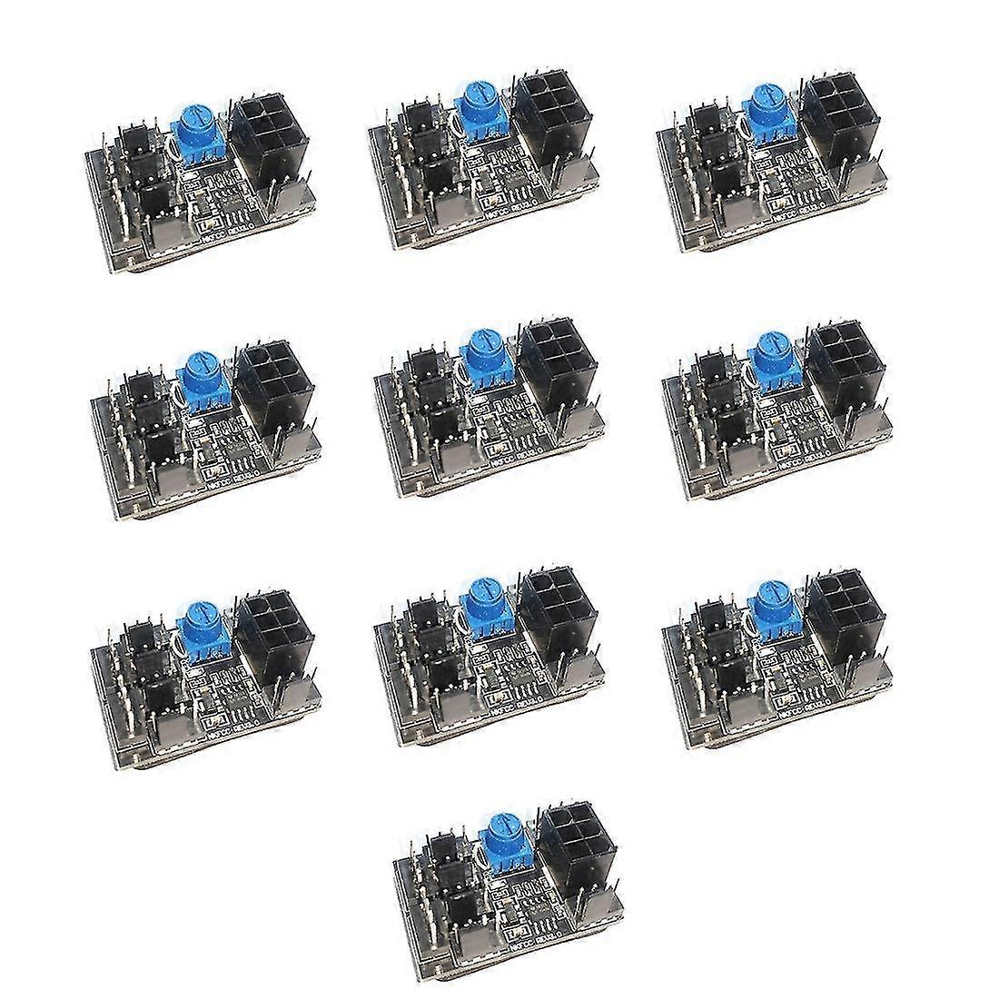 10pcs Chassis Fan Pwm Hub Speed Controller High Dc12v 3pin/4pin Desktop Computer Cooling Fans Split