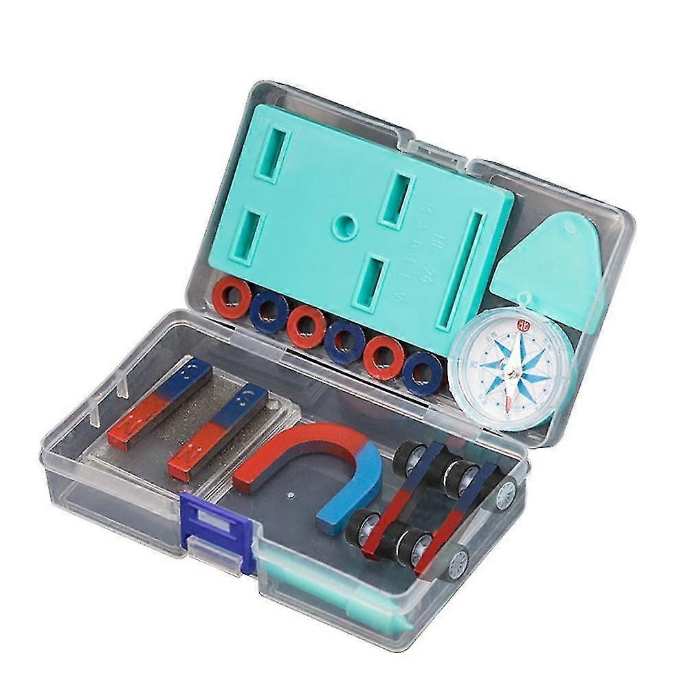 Children Science Bar Ring Horseshoe Compass Magnet Car Kit Experiment Tools