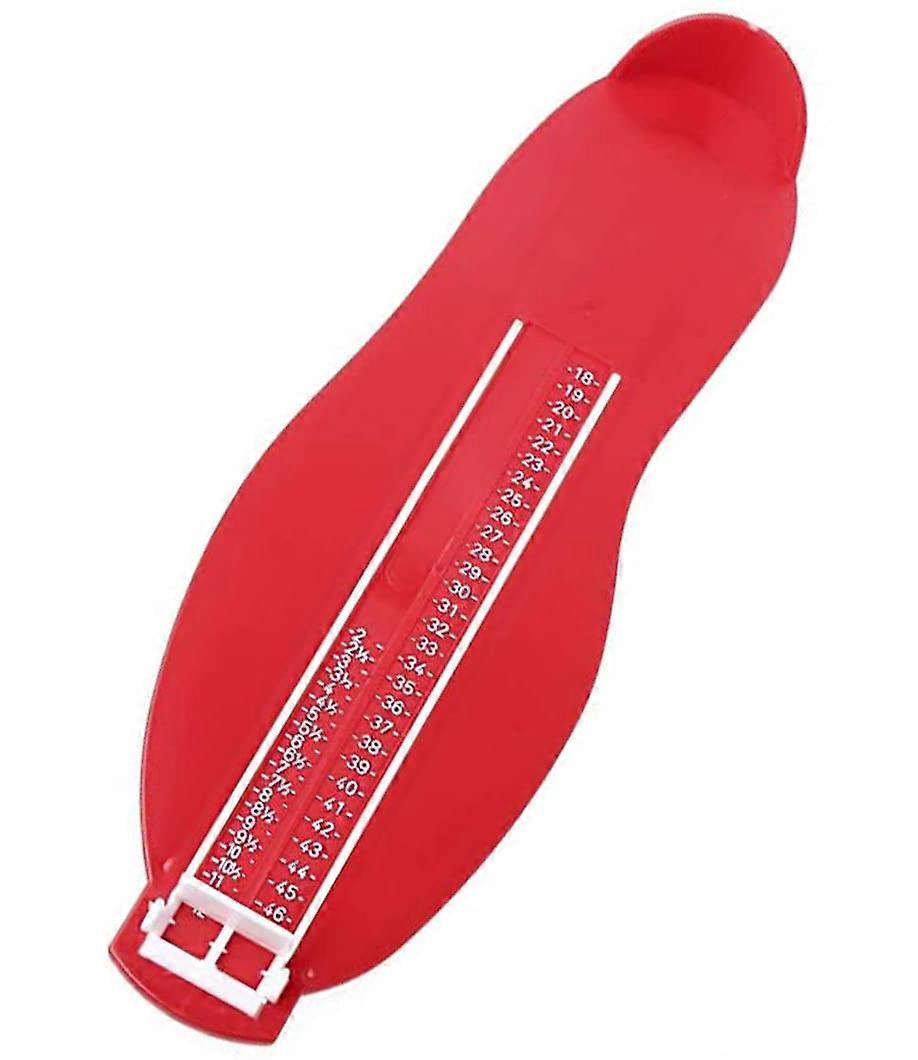 Pedileter für Erwachsene und Kinder - Schuh-Schuh-Messfußmessgerät zur Bestimmung der Größe 18 bis 47 (RED)