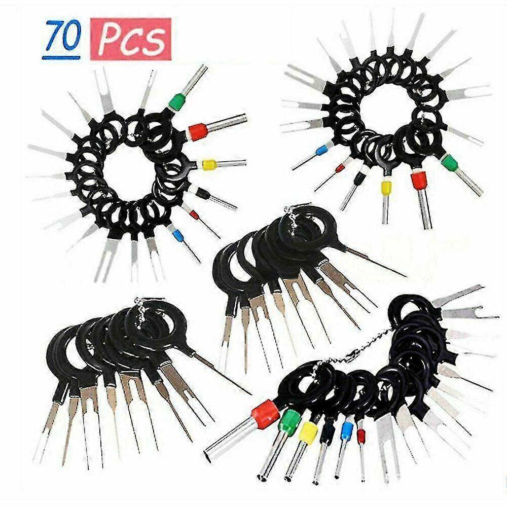 70pcs Set Pin Ejector Wire Kit Extractor Auto Terminal Removal Connector Tool