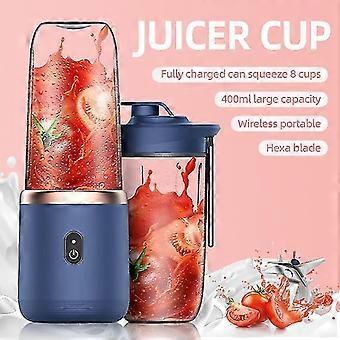 6 Klingen Tragbare Entsafter Tasse Entsafter Fruchtsaft Tasse Automatische Kleine Elektrische Entsafter Smoothie Mixer Eis Crushcup Küchenmaschine