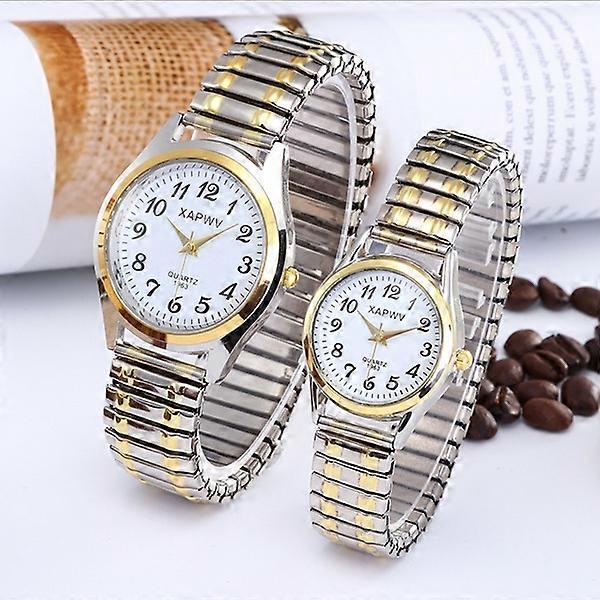 Classic big digital big dial elastic band Watch, Man and Woman Quartz couple wrist watch Gifts