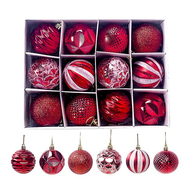 12pcs/set New Year Christmas Balls Christmas Tree Decorations Pendant Ornaments