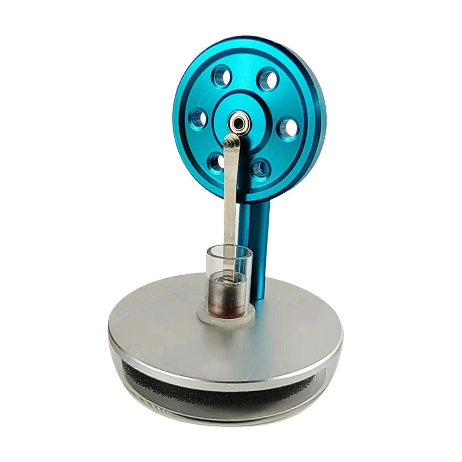 Low Temperature Engine Model Equipment Stirling Engine Motor Generator Model Blue