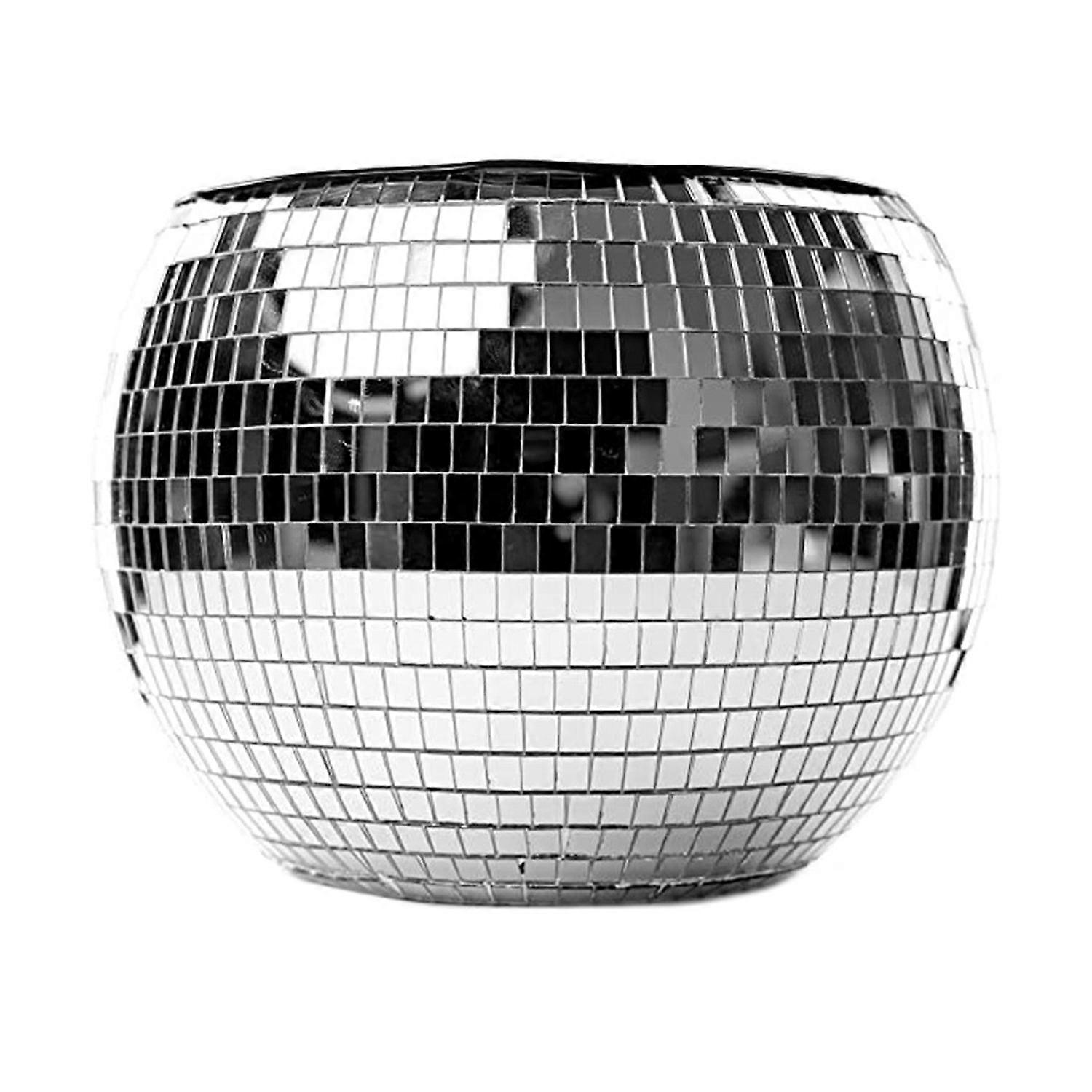 Flash Ice Bucket Disco Ball Shape Prism Load Bearing Large Capacity Cold Resistant Glass Mirror