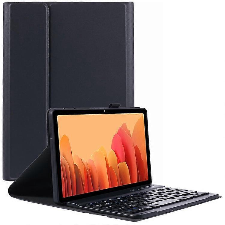 متوافق مع Samsung Galaxy Tab A7 Lite 8.7 بوصة T220 / T225 PU جلد حامل قرص مع لوحة مفاتيح بلوتوث ، الإنجليزية + 